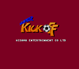 Super Kick Off (Japan) Title Screen